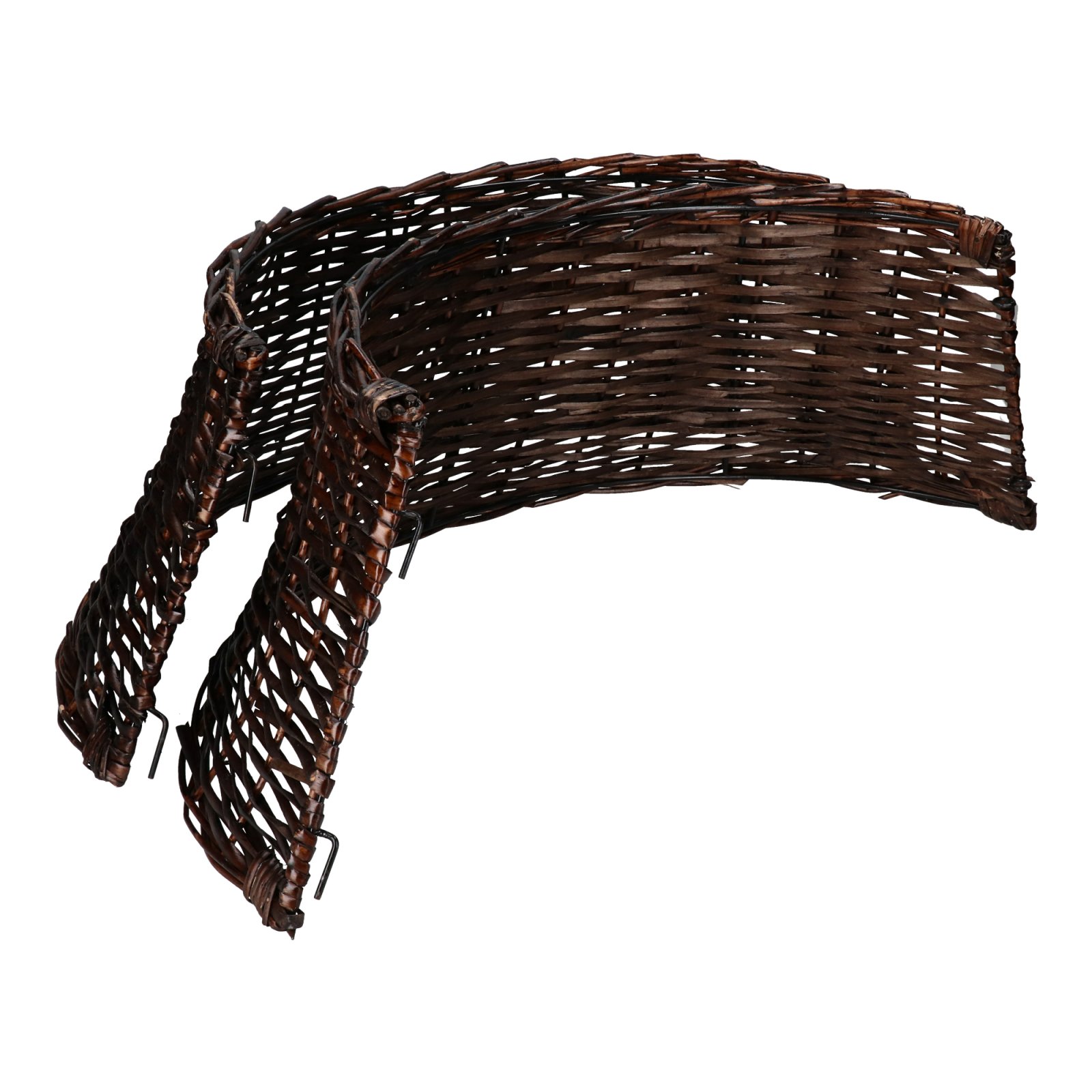 Brązowy kosz wiklinowy pod choinkę sztuczną