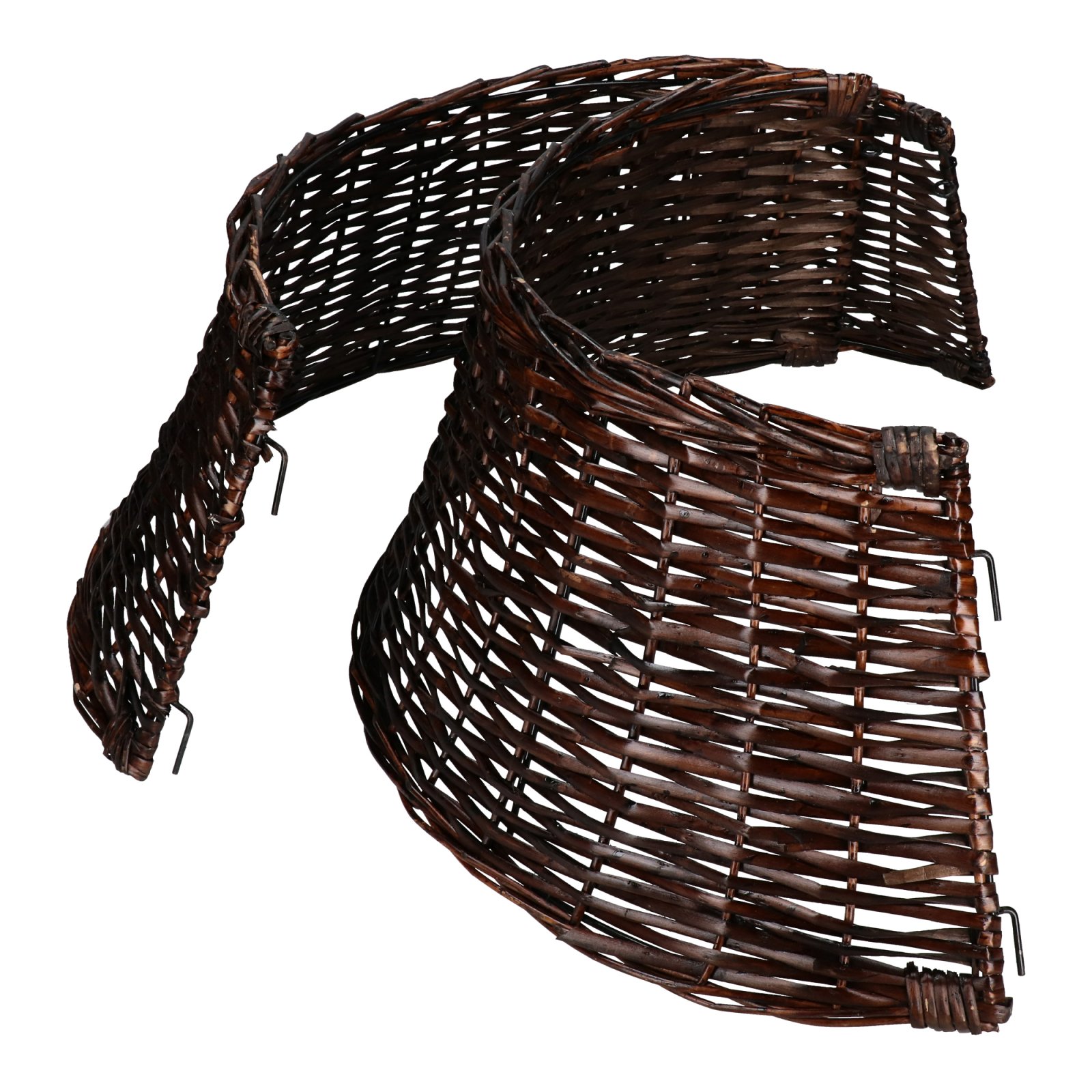 Brązowy kosz wiklinowy pod choinkę sztuczną