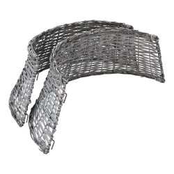 Biały kosz wiklinowy pod choinkę sztuczną