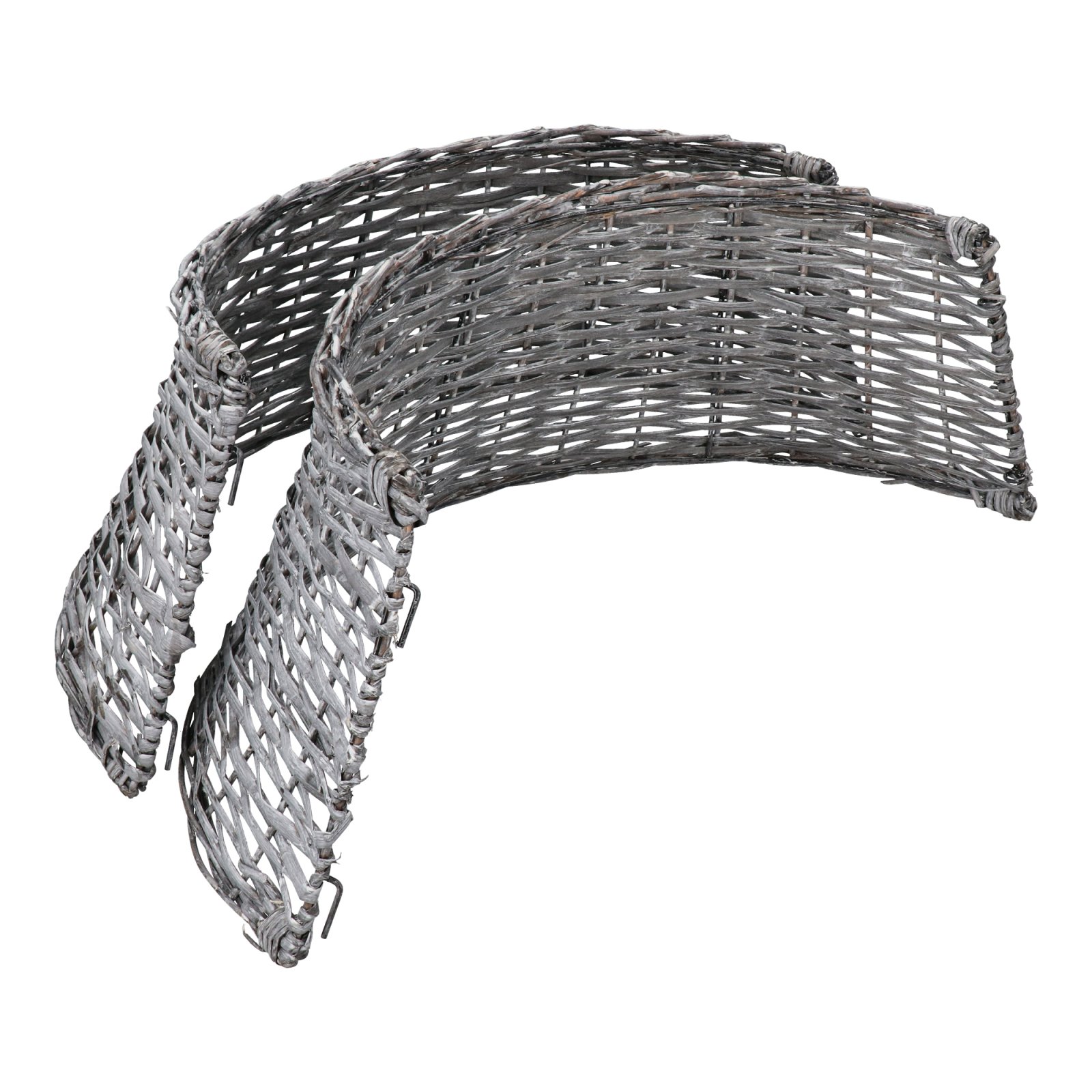 Biały kosz wiklinowy pod choinkę sztuczną