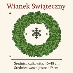 Wieniec Tajga świąteczny 100 % PE Bożonarodzeniowy